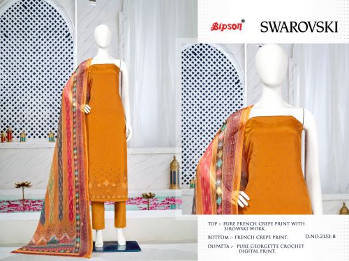 Swarovski By Bipson Color Set Matching Dress Material Catalog